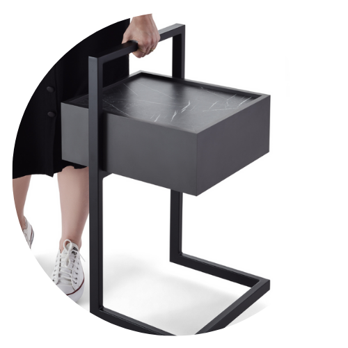 09 mesa de cabeceira ana 55cm x 60cm 1 gaveta 1 nicho