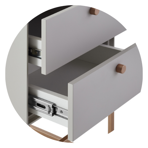 04 mesa de cabeceira julia 55cm x 55cm 1 gaveta 1 nicho