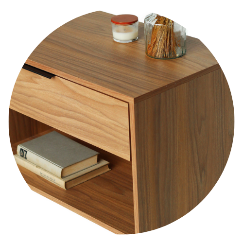 22 mesa de cabeceira ana 55cm x 60cm 1 gaveta 1 nicho