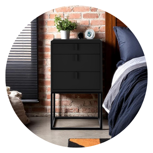 25 mesa de cabeceira ana 55cm x 60cm 1 gaveta 1 nicho