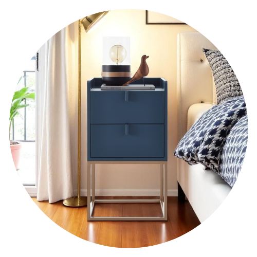 29 mesa de cabeceira ana 55cm x 60cm 1 gaveta 1 nicho