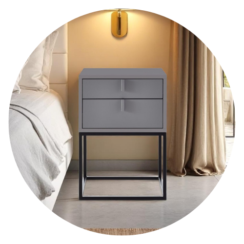 35 mesa de cabeceira ana 55cm x 60cm 1 gaveta 1 nicho