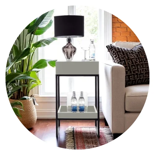 39 mesa de cabeceira ana 55cm x 60cm 1 gaveta 1 nicho