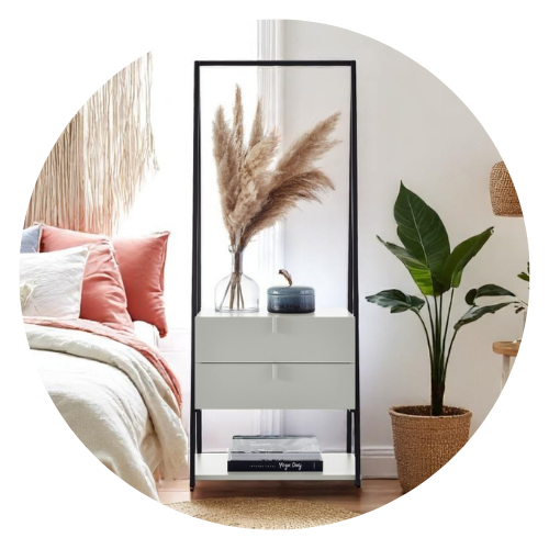 41 mesa de cabeceira ana 55cm x 60cm 1 gaveta 1 nicho