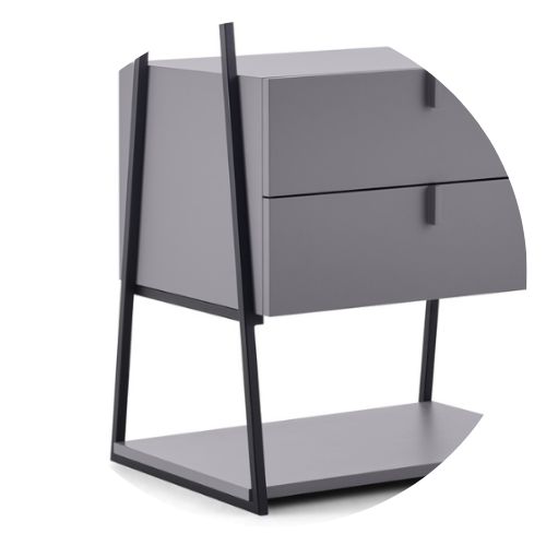 42 mesa de cabeceira ana 55cm x 60cm 1 gaveta 1 nicho