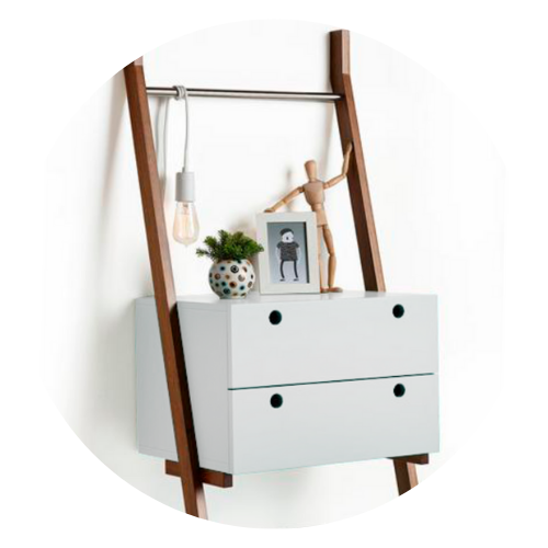 44 mesa de cabeceira ana 55cm x 60cm 1 gaveta 1 nicho